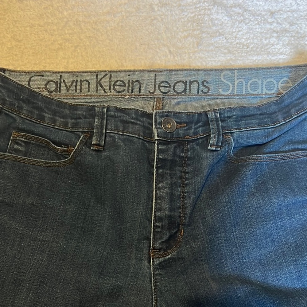 Calvin Klein Women's Straight Leg Jeans - Dark Blue Talla